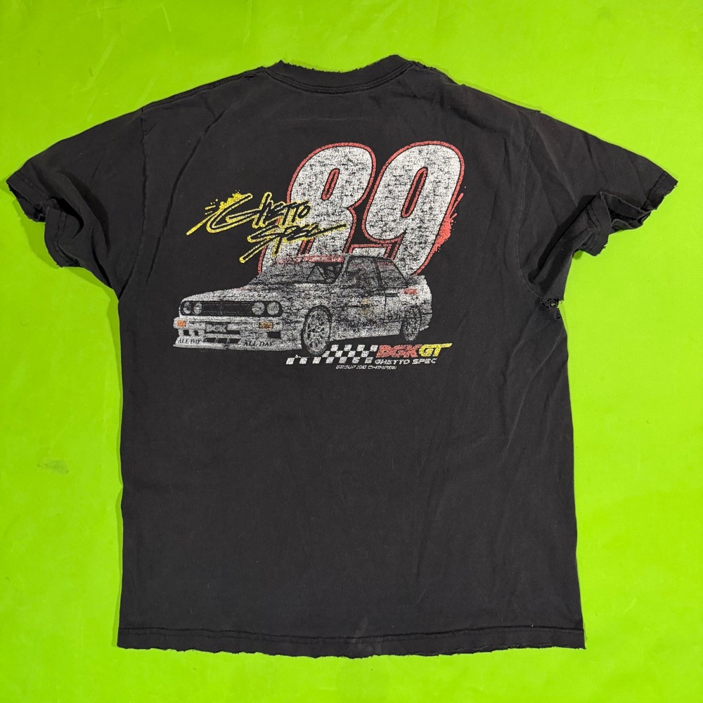 DGK Ghetto Spec Racing Graphic T-Shirt Mens Large Black E30 Distressed Tee